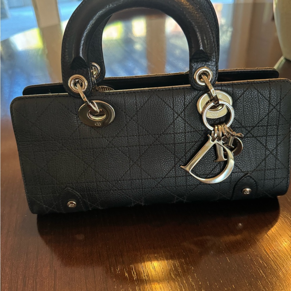 Dior Black Quilted Satchel